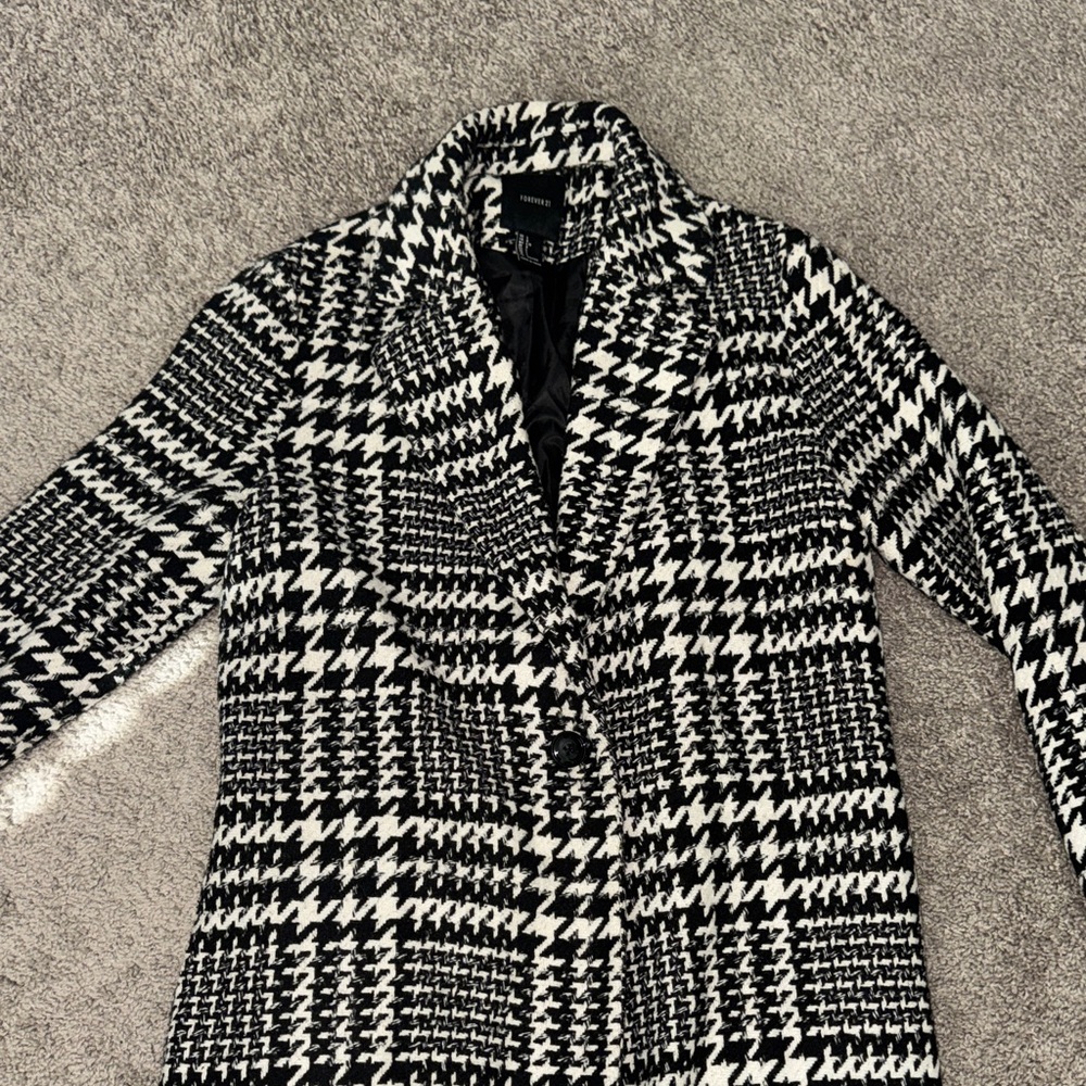 Black and White Women's Coat